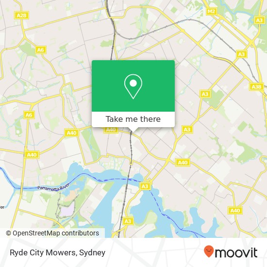 Ryde City Mowers map