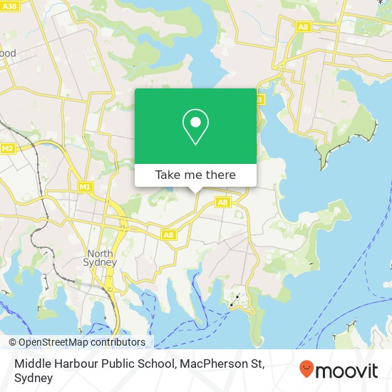 Mapa Middle Harbour Public School, MacPherson St