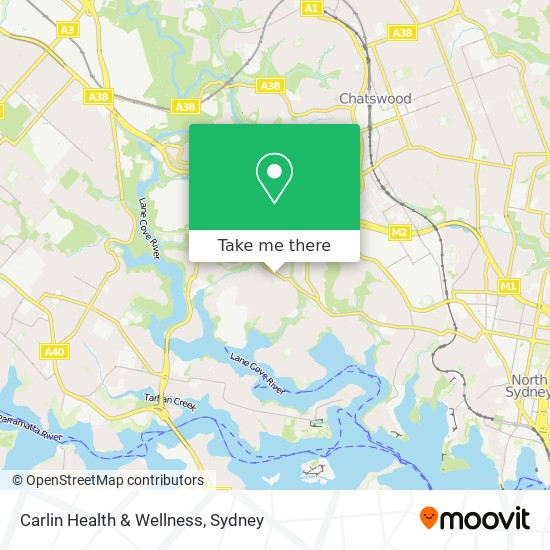 Carlin Health & Wellness map