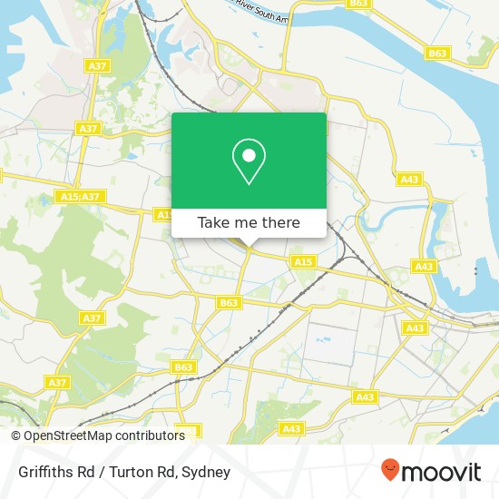 Mapa Griffiths Rd / Turton Rd