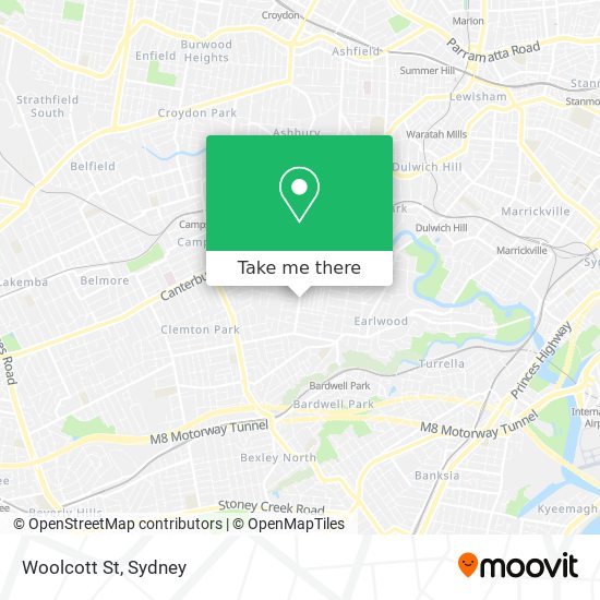 Mapa Woolcott St