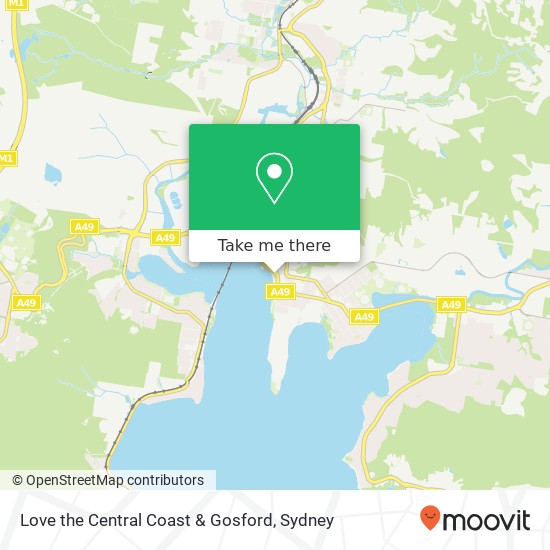 Love the Central Coast & Gosford map