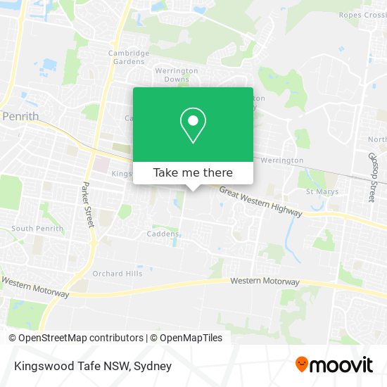 Kingswood Tafe NSW map