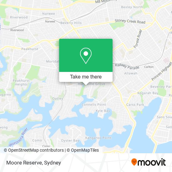 Moore Reserve map