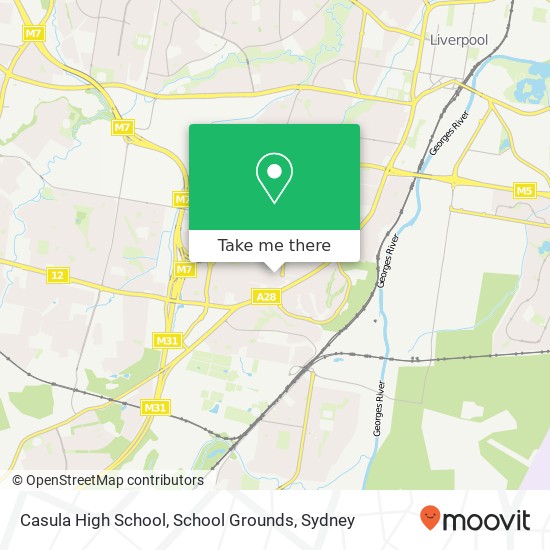 Casula High School, School Grounds map