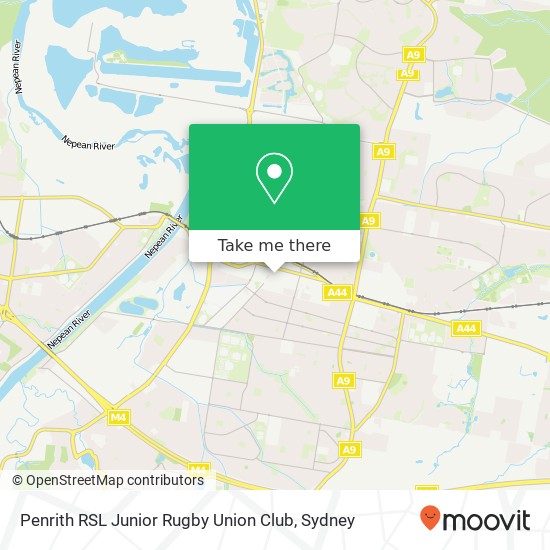 Penrith RSL Junior Rugby Union Club map