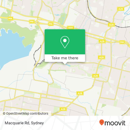 Mapa Macquarie Rd