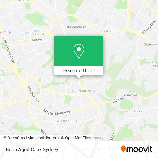 Bupa Aged Care map