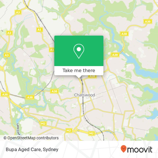 Bupa Aged Care map