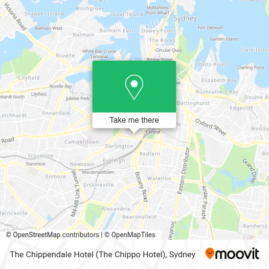 Mapa The Chippendale Hotel (The Chippo Hotel)