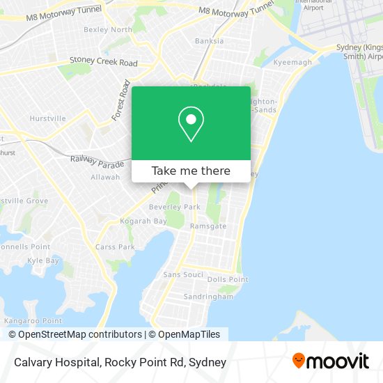 Mapa Calvary Hospital, Rocky Point Rd