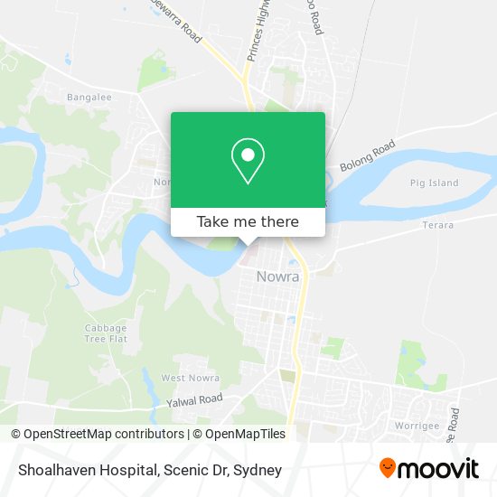 Shoalhaven Hospital, Scenic Dr map