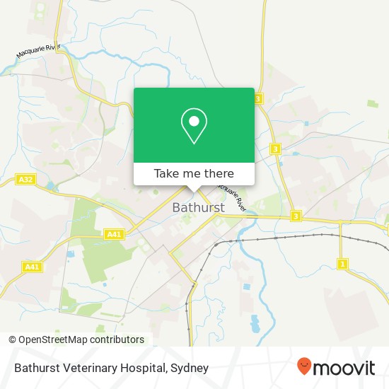 Bathurst Veterinary Hospital map