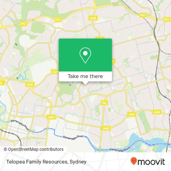 Telopea Family Resources map