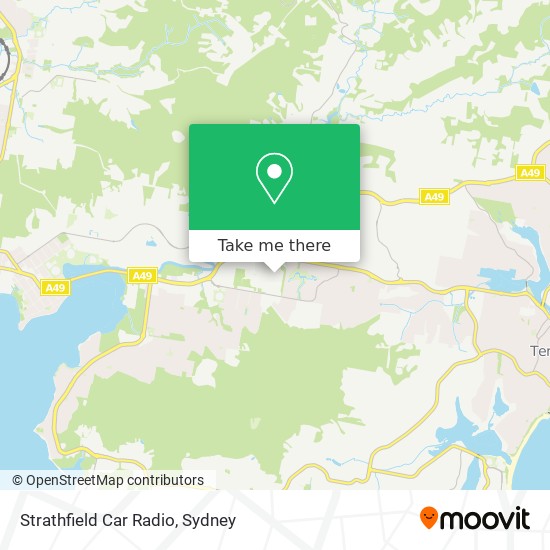 Mapa Strathfield Car Radio