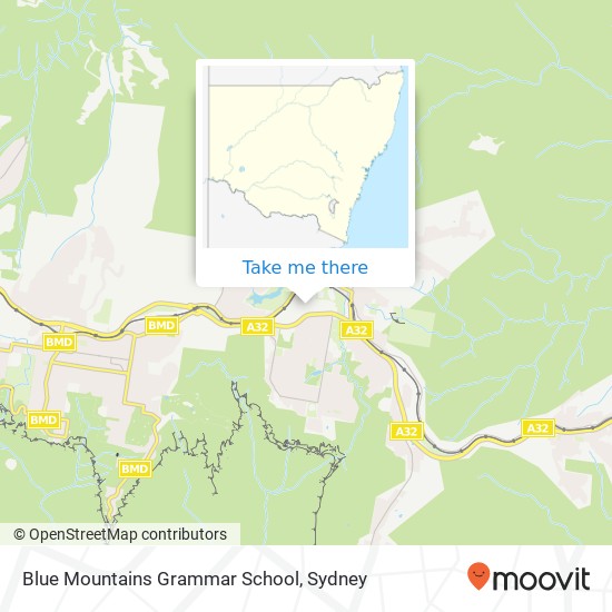 Blue Mountains Grammar School map