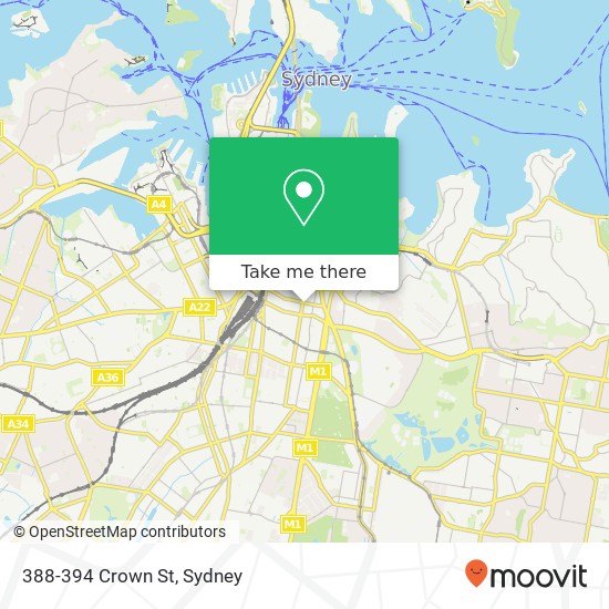Mapa 388-394 Crown St