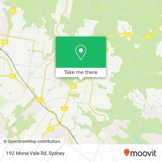 Mapa 192 Mona Vale Rd