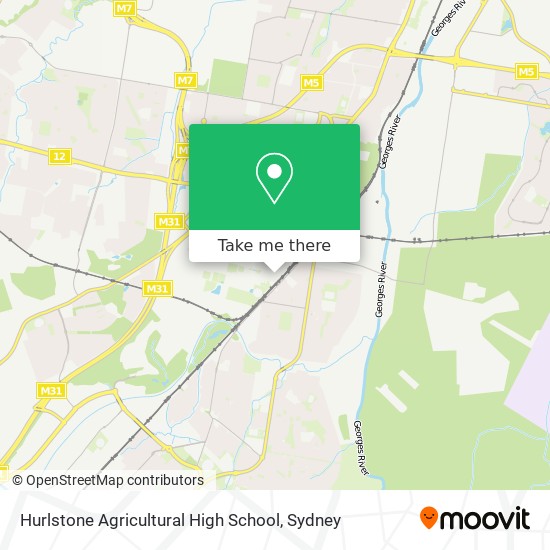 Mapa Hurlstone Agricultural High School