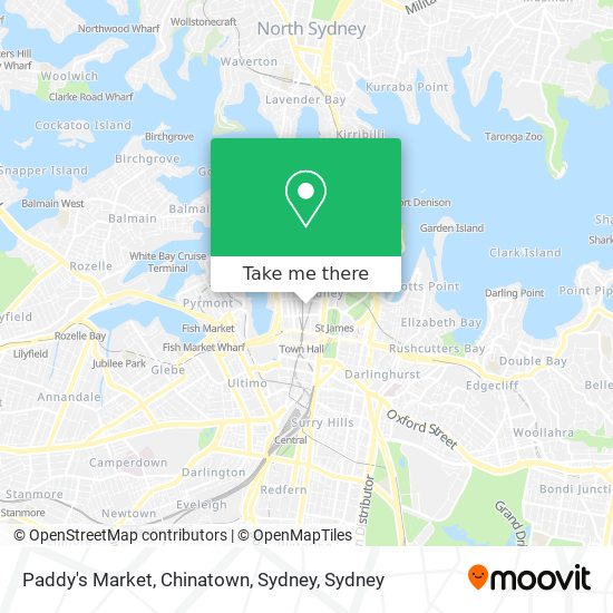 Paddy's Market, Chinatown, Sydney map