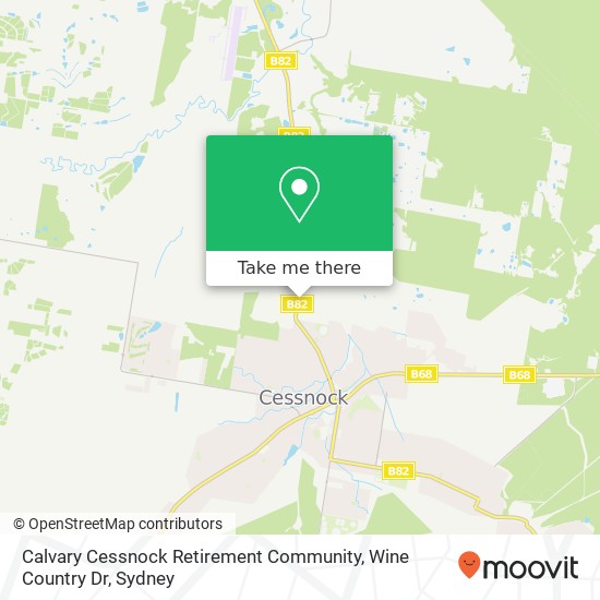 Calvary Cessnock Retirement Community, Wine Country Dr map