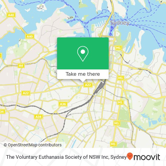 Mapa The Voluntary Euthanasia Society of NSW Inc