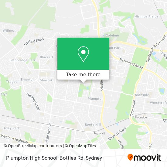 Mapa Plumpton High School, Bottles Rd