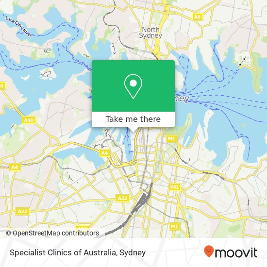 Specialist Clinics of Australia map