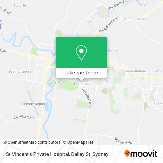 Mapa St Vincent's Private Hospital, Dalley St