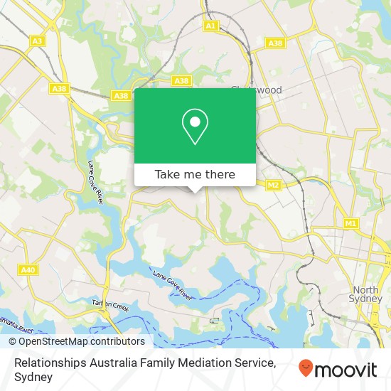 Relationships Australia Family Mediation Service map