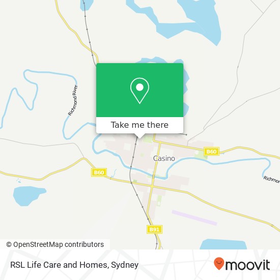 RSL Life Care and Homes map