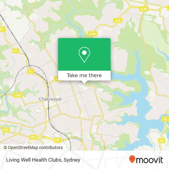 Mapa Living Well Health Clubs