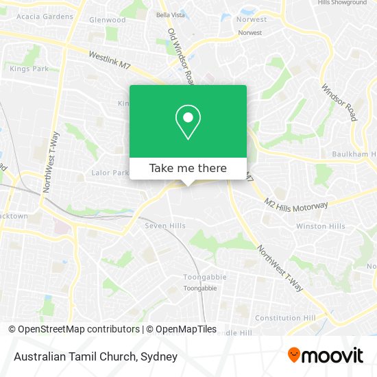 Australian Tamil Church map