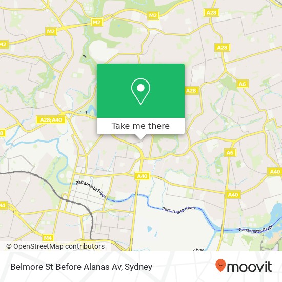 Belmore St Before Alanas Av map