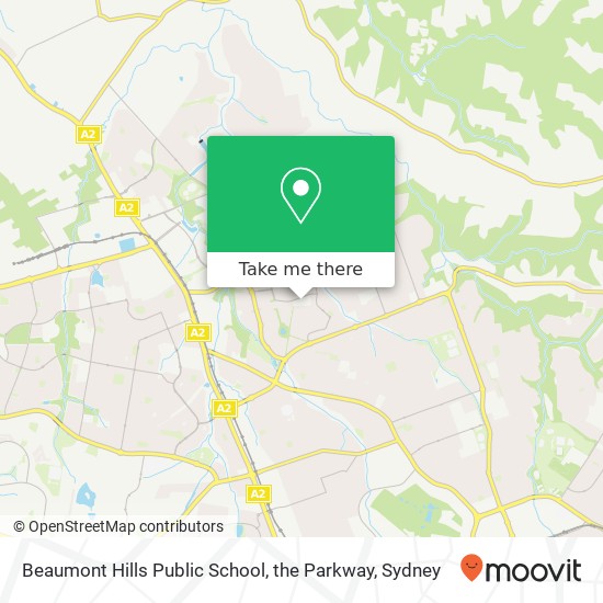 Beaumont Hills Public School, the Parkway map