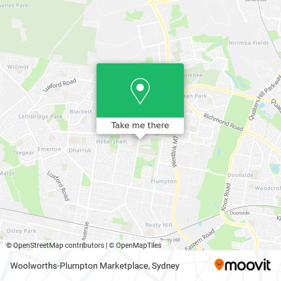 Woolworths-Plumpton Marketplace map