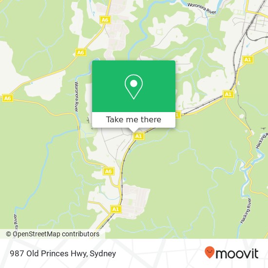 987 Old Princes Hwy map