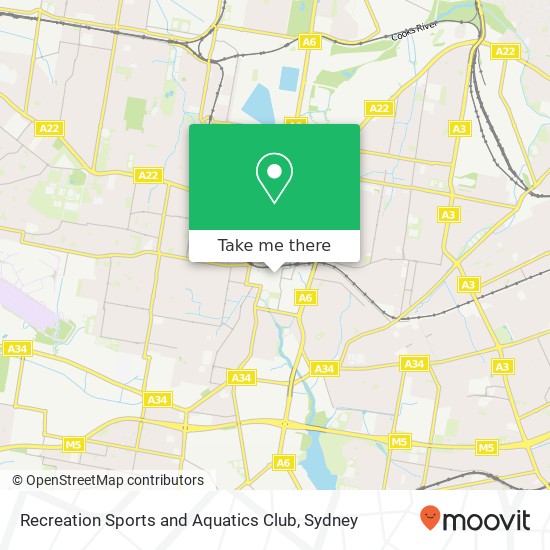 Recreation Sports and Aquatics Club map