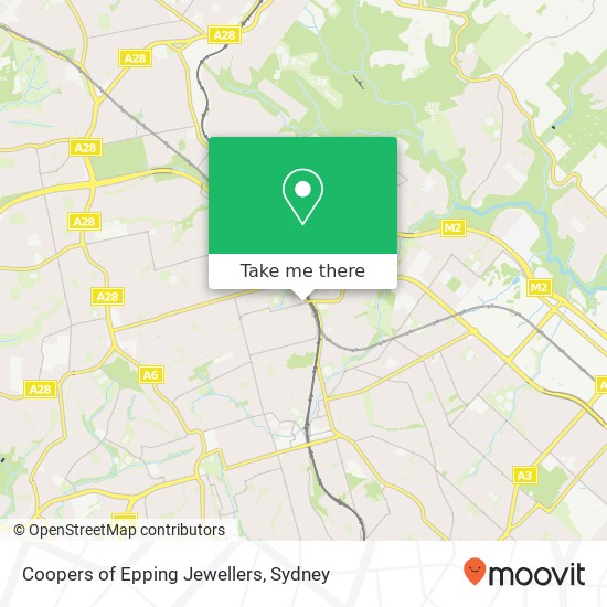 Coopers of Epping Jewellers map
