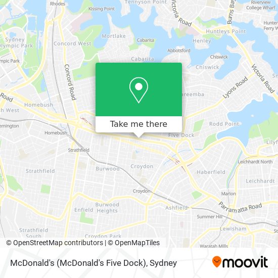 Mapa McDonald's (McDonald's Five Dock)