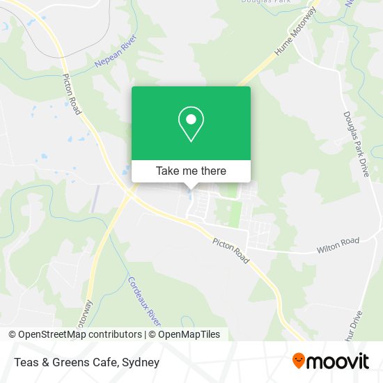 Teas & Greens Cafe map
