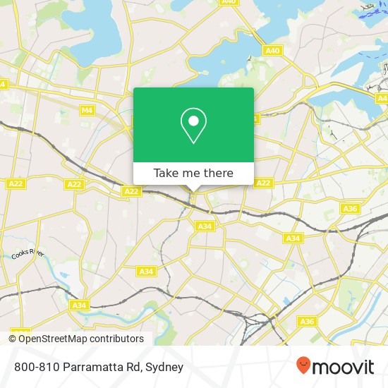 800-810 Parramatta Rd map