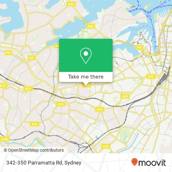 Mapa 342-350 Parramatta Rd