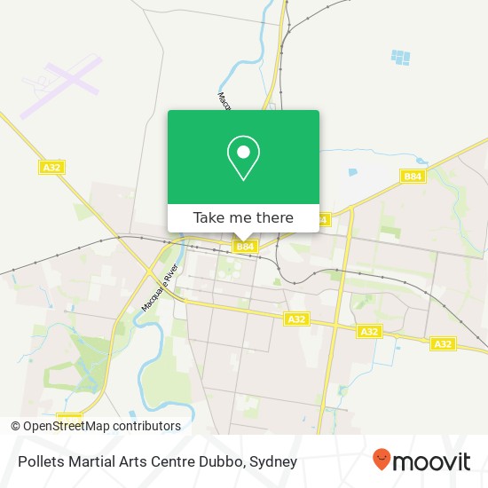 Pollets Martial Arts Centre Dubbo map