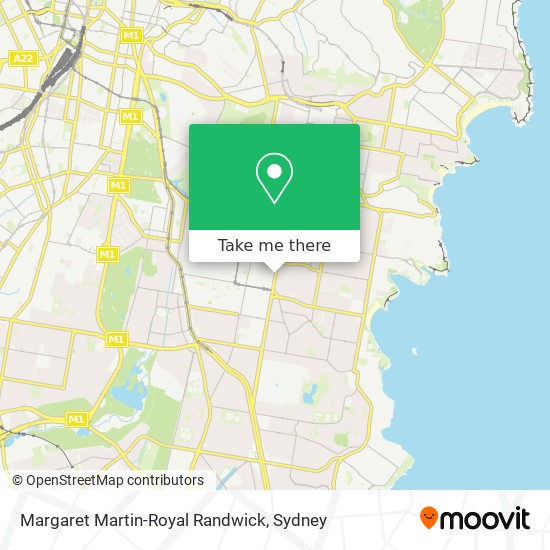 Mapa Margaret Martin-Royal Randwick