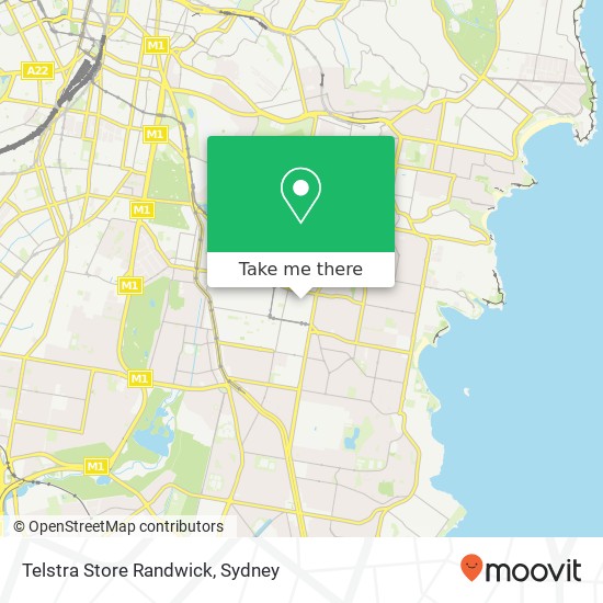 Telstra Store Randwick map
