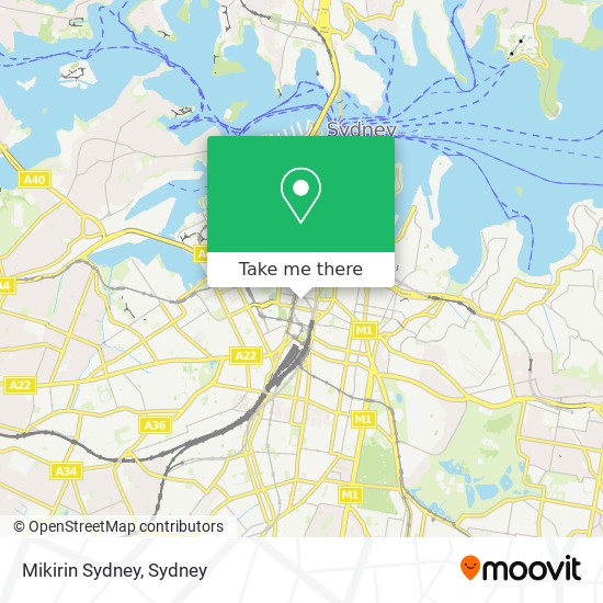 Mapa Mikirin Sydney