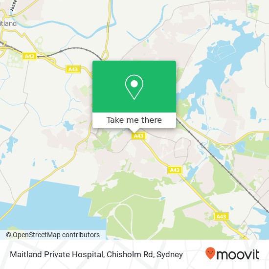 Maitland Private Hospital, Chisholm Rd map