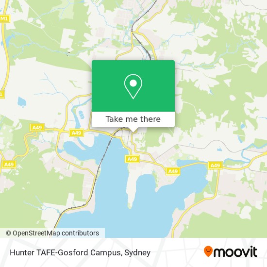 Hunter TAFE-Gosford Campus map