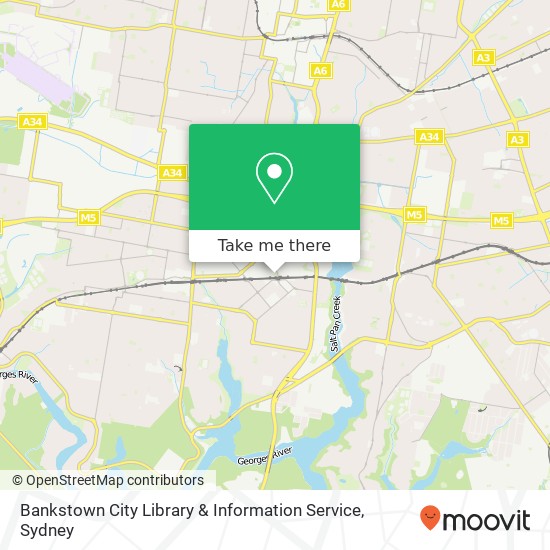 Mapa Bankstown City Library & Information Service